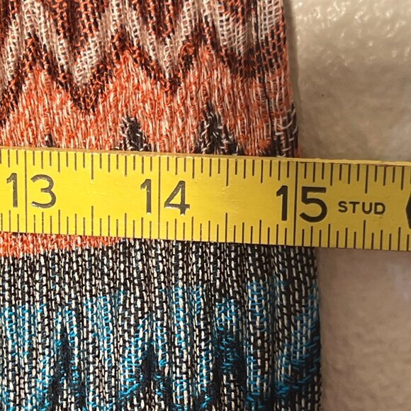 2 Chic Multicolor Chevron Pattern Fringe Scarf Acrylic Soft Lightweight Stretch - Picture 13 of 16